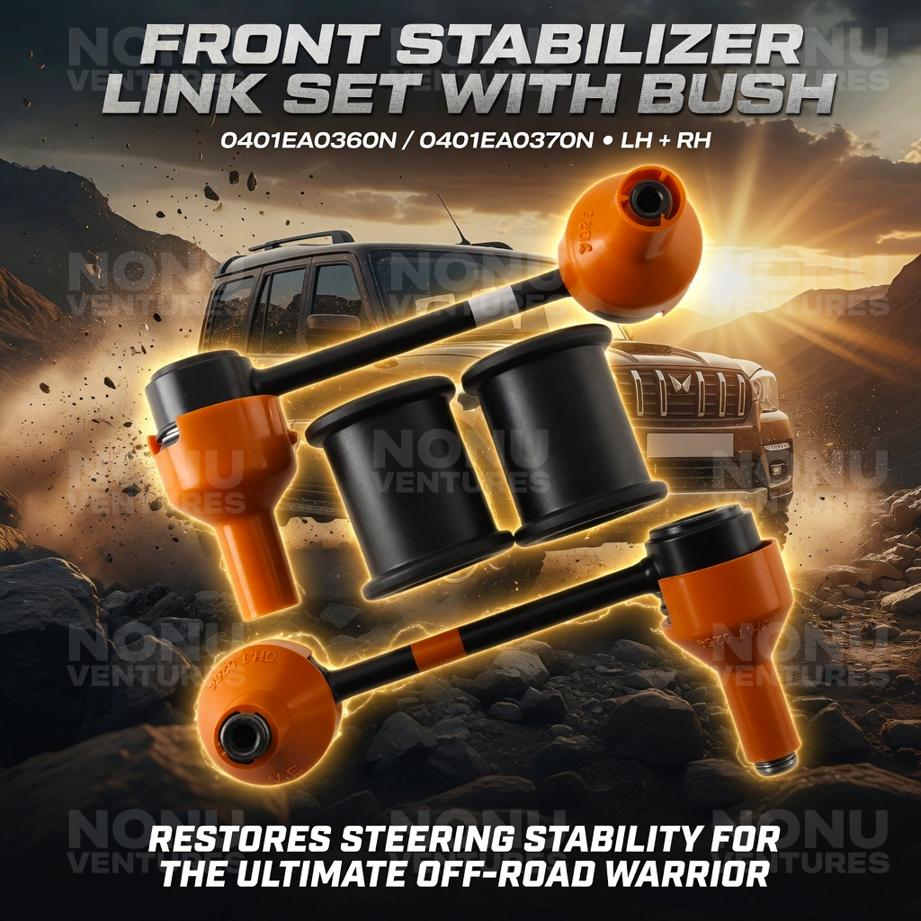 Front Stabilizer Link Set with Bush product photo — Mahindra OEM 0401EA0360N for Mahindra Scorpio — Nonu Ventures
