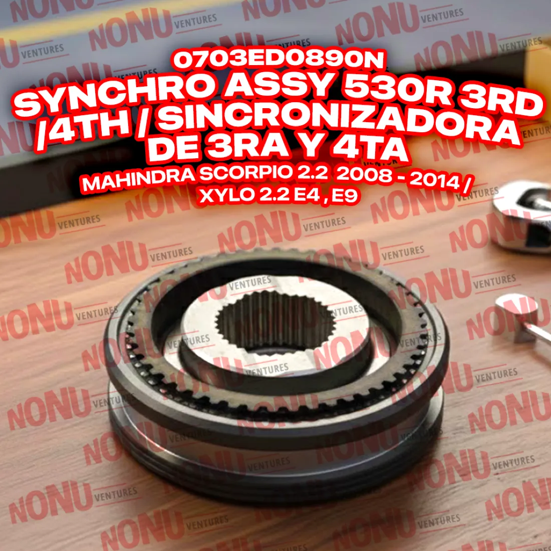 Synchro Assy 530R 3rd & 4th (0703ED0890N) for Mahindra Scorpio — photo 1 of 3