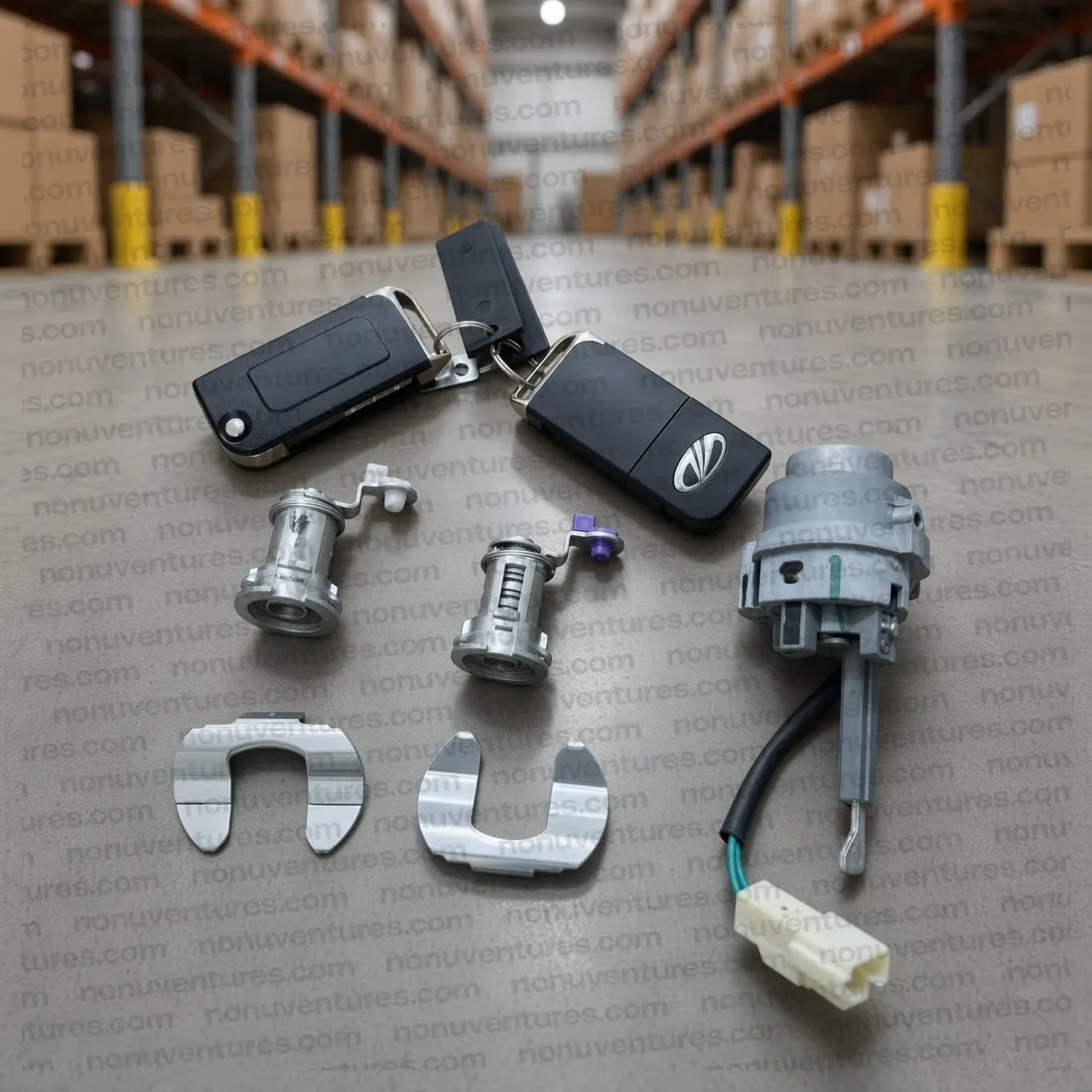 Lock Set & Ignition Switch — Without Immobiliser product photo — Mahindra OEM S0114A000131N for Mahindra XUV500 — Nonu Ventures