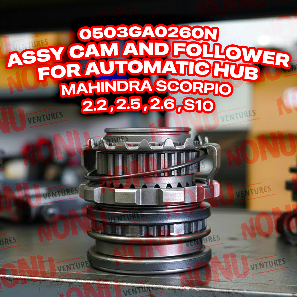 0503GA0260N Assy Cam & Follower Automatic Hub | Scorpio / Goa OEM | Nonu Ventures Assy Cam & Follower Automatic Hub product photo — Mahindra OEM 0503GA0260N for Scorpio / Goa — Nonu Ventures