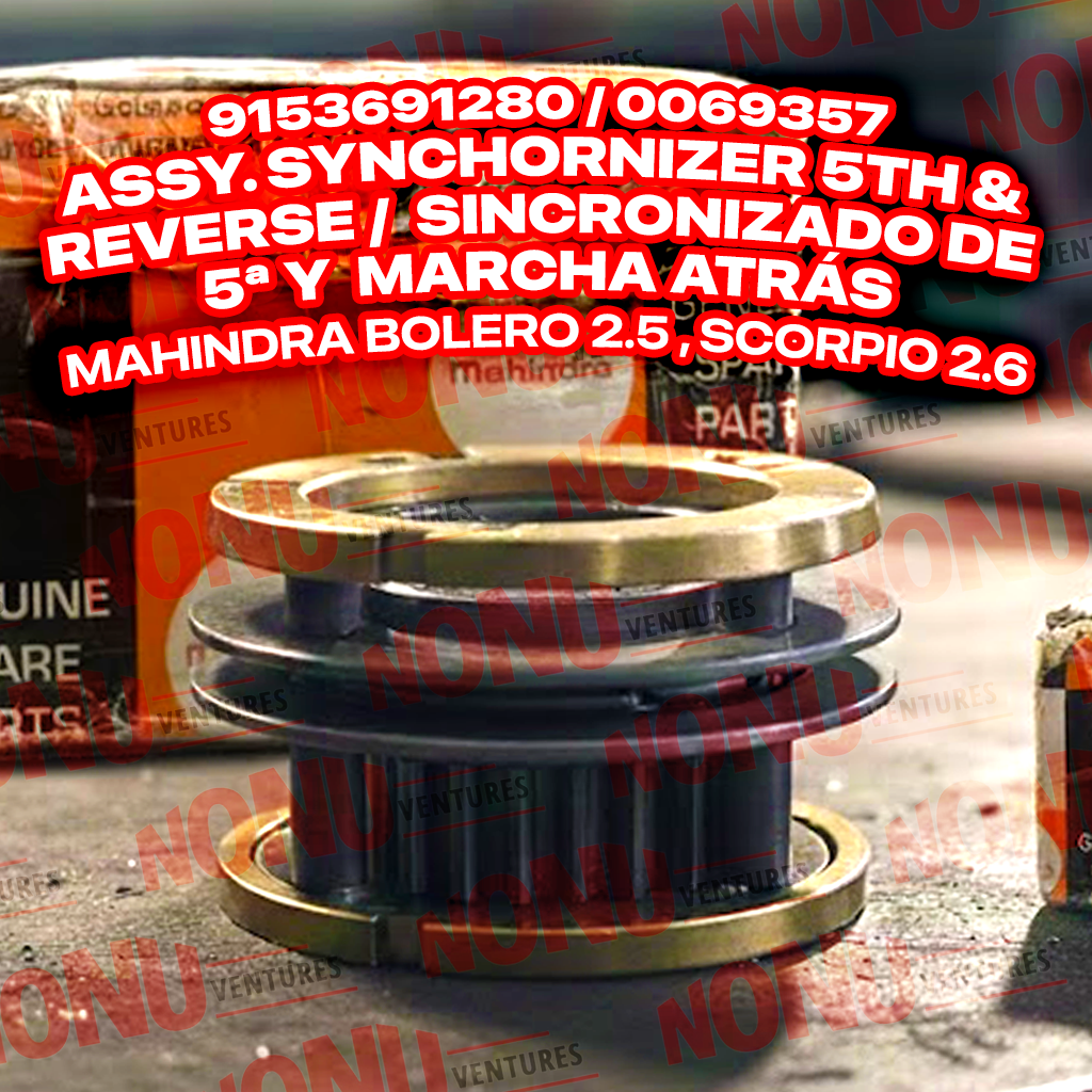 9153691280 Assy Synchronizer 5th & Reverse | Bolero & Scorpio OEM | Nonu Ventures Assy Synchronizer 5th & Reverse product photo — Mahindra OEM 9153691280 for Bolero & Scorpio — Nonu Ventures